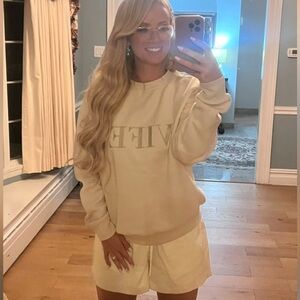 Wifey Sweatshirt and Shorts Set